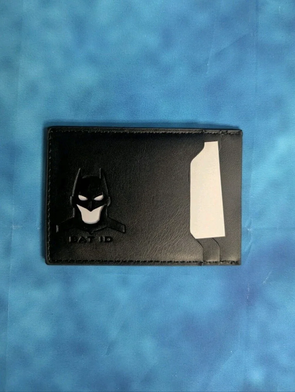 Bat ID Horizontal Laser Cut Batman Card Holder Wallet Black NIB